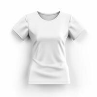 AI generated blank white t-shirt mockup design, AI generated. photo