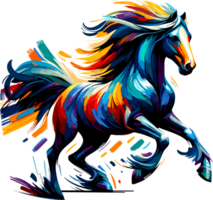 AI generated Horse Sublimation Clipart PNG. This versatile design is ideal for prints, t-shirt designs, mug making, and many other tasks. png