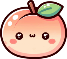 AI generated Kawaii Fruits cartoon clipart illustrations. This versatile design is ideal for prints, t-shirt, mug, poster, and many other tasks. png