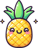 ai gerado kawaii frutas desenho animado clipart ilustrações. isto versátil Projeto é ideal para impressões, camiseta, caneca, poster, e muitos de outros tarefas. png