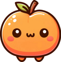 ai généré kawaii des fruits dessin animé clipart illustrations. cette polyvalent conception est idéal pour impressions, T-shirt, tasse, affiche, et beaucoup autre Tâches. png