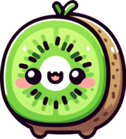 ai generado kawaii frutas dibujos animados clipart ilustraciones. esta versátil diseño es ideal para huellas dactilares, camiseta, taza, póster, y muchos otro tareas. png