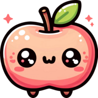 ai generato kawaii frutta cartone animato clipart illustrazioni. Questo versatile design è ideale per stampe, maglietta, tazza, manifesto, e molti altro compiti. png