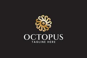 letter O with octopus tentacle modern logo design for corporate business vector