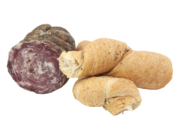 bread seal with sliced salami png