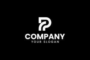 letter P or P R modern logo design for professional corporate company business vector