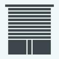 Icon Horizontal Blinds. related to Curtains symbol. glyph style. simple design editable. simple illustration vector