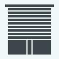 Icon Horizontal Blinds. related to Curtains symbol. glyph style. simple design editable. simple illustration vector