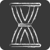 Icon Sandglass. related to Curtains symbol. chalk Style. simple design editable. simple illustration vector