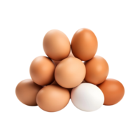 AI generated EGG DOZEN OR EGG HEAP ISOLATED ON TRANSPARENT BACKGROUND png