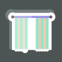 Sticker Straight. related to Curtains symbol. simple design editable. simple illustration vector