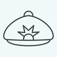 Icon Beret. related to Hat symbol. line style. simple design editable. simple illustration vector