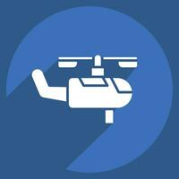 Icon Firefighting Helicopter. related to Firefighter symbol. long shadow style. simple design editable. simple illustration vector