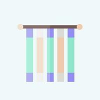 Icon Japanese. related to Curtains symbol. flat style. simple design editable. simple illustration vector