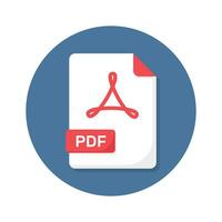 pdf archivo formato plano icono diseño Listo para prima utilizar vector