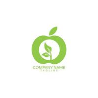 verde manzana naturaleza crecer vector logos