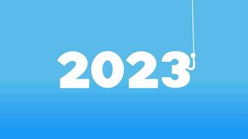 nuevo año antecedentes animación desde 2023 a 2024. animado nuevo año con 3 tiene enganchado y cambió a 4 4 video