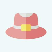 Icon Trilby. related to Hat symbol. flat style. simple design editable. simple illustration vector