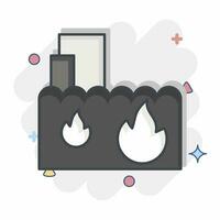 Icon Extinguishing. related to Firefighter symbol. comic style. simple design editable. simple illustration vector