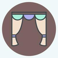 Icon Swag Drapery. related to Curtains symbol. color mate style. simple design editable. simple illustration vector
