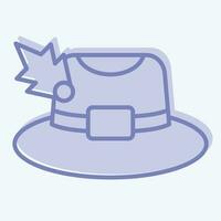 icono Panamá. relacionado a sombrero símbolo. dos tono estilo. sencillo diseño editable. sencillo ilustración vector