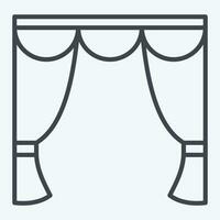 Icon Swag Drapery. related to Curtains symbol. line style. simple design editable. simple illustration vector