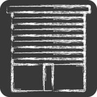 Icon Horizontal Blinds. related to Curtains symbol. chalk Style. simple design editable. simple illustration vector