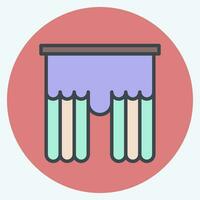 Icon Valances. related to Curtains symbol. color mate style. simple design editable. simple illustration vector