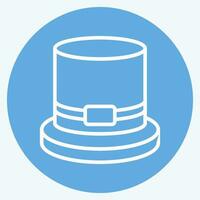 Icon Top Hat. related to Hat symbol. blue eyes style. simple design editable. simple illustration vector