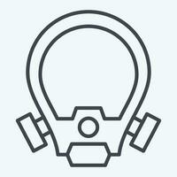 Icon Oxygen Mask. related to Firefighter symbol. line style. simple design editable. simple illustration vector