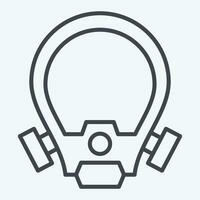 Icon Oxygen Mask. related to Firefighter symbol. line style. simple design editable. simple illustration vector