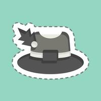 Sticker line cut Panama. related to Hat symbol. simple design editable. simple illustration vector