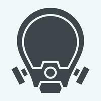 Icon Oxygen Mask. related to Firefighter symbol. glyph style. simple design editable. simple illustration vector