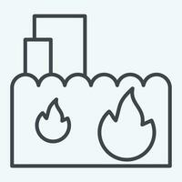 Icon Extinguishing. related to Firefighter symbol. line style. simple design editable. simple illustration vector