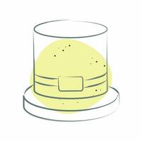 Icon Top Hat. related to Hat symbol. Color Spot Style. simple design editable. simple illustration vector