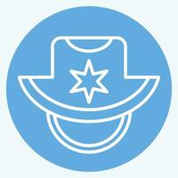 Icon Sunhat. related to Hat symbol. blue eyes style. simple design editable. simple illustration vector