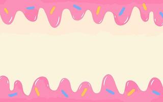 Pink and yellow color dessert Background vector