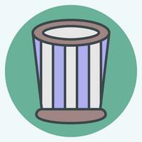 Icon Cook Hat. related to Hat symbol. color mate style. simple design editable. simple illustration vector