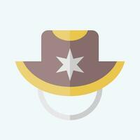 Icon Sunhat. related to Hat symbol. flat style. simple design editable. simple illustration vector