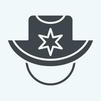 Icon Sunhat. related to Hat symbol. glyph style. simple design editable. simple illustration vector