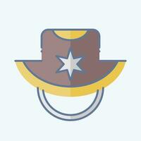 Icon Sunhat. related to Hat symbol. doodle style. simple design editable. simple illustration vector