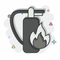 Icon Fire Extinguisher. related to Firefighter symbol. comic style. simple design editable. simple illustration 1 vector