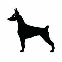 perro, silueta, símbolo, vector ilustración