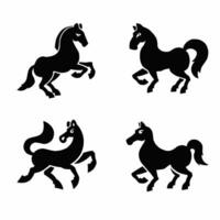 Set of Horse Silhouettes, horse, vector illustration eps 10