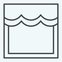 Icon Scalloped. related to Curtains symbol. line style. simple design editable. simple illustration vector