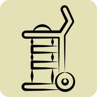 Icon Extinguisher. related to Firefighter symbol. hand drawn style. simple design editable. simple illustration vector