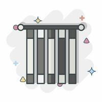 Icon Japanese. related to Curtains symbol. comic style. simple design editable. simple illustration vector