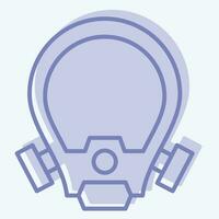 Icon Oxygen Mask. related to Firefighter symbol. two tone style. simple design editable. simple illustration vector