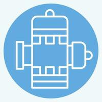 Icon Hydrant. related to Firefighter symbol. blue eyes style. simple design editable. simple illustration vector