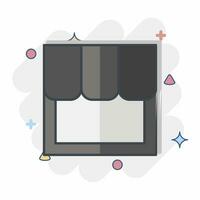 Icon Austrian Opera. related to Curtains symbol. comic style. simple design editable. simple illustration vector